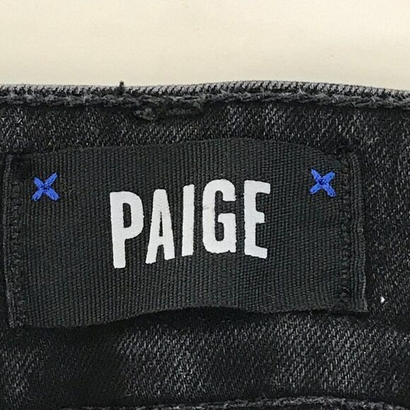 PAIGE Margot Ankle Skinny Jeans Size 28 Sweetheart Waistband Total Eclipse Black - Picture 12 of 16